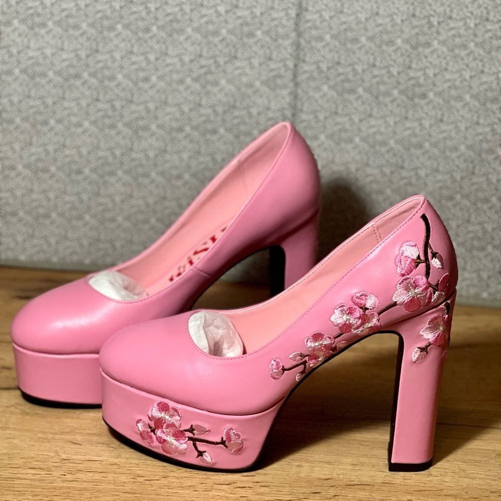 Fuchsia Pink Sakura Heel Wide Fit, EU size 39